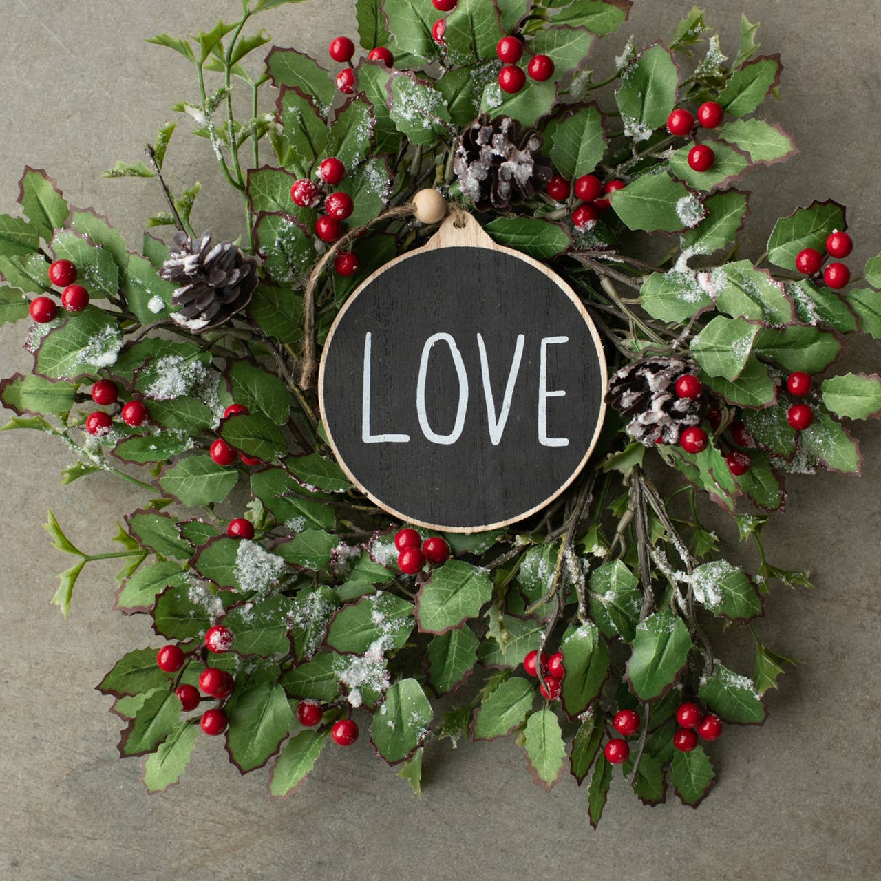 BLACK LOVE WOOD ORNAMENT