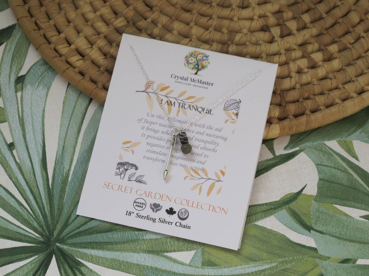 Jasper Natural Stone Charm Necklace