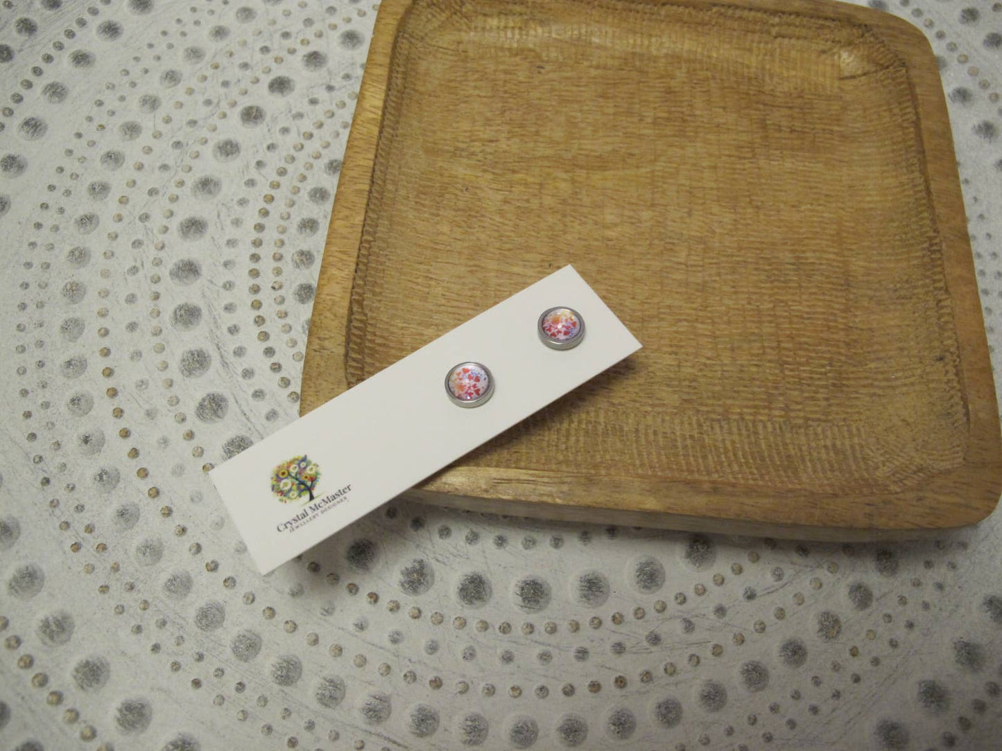 Pink Hearts Stud Earrings