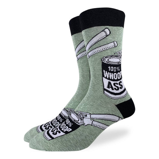 Men's Big and Tall A Can of Whoopass Socks, Size 13-17