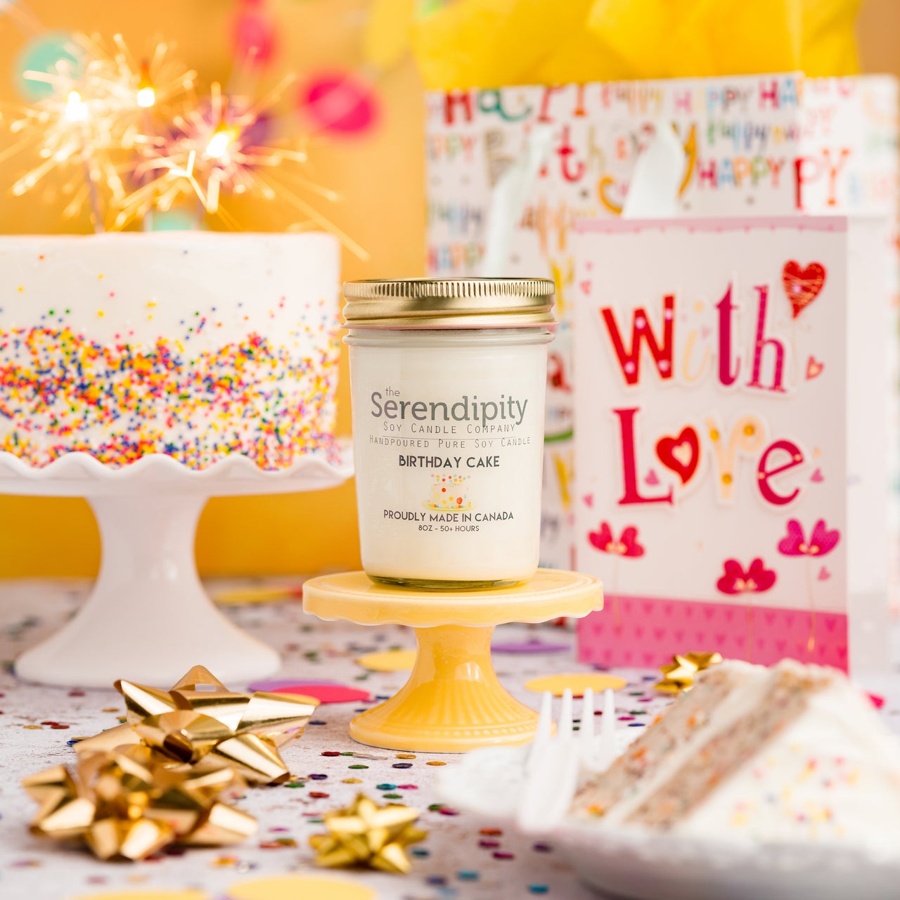 Birthday Cake Soy Candle, 8 Ounce
