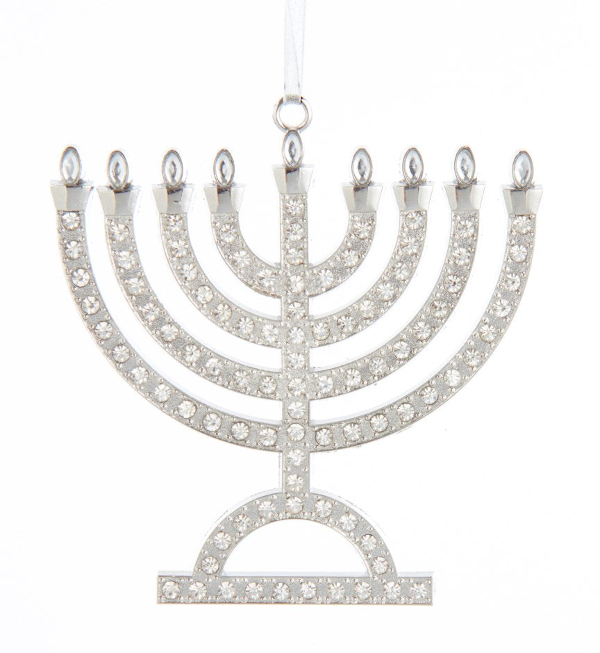 3.75"METAL SILVER HANUKKAH ORN