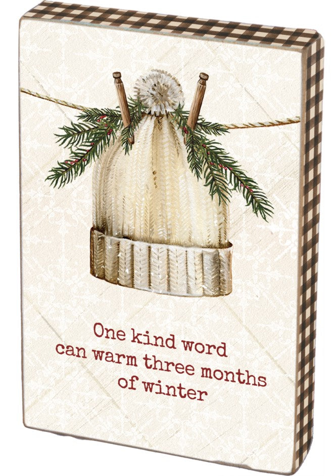BLOCK SIGN - ONE KIND WORD