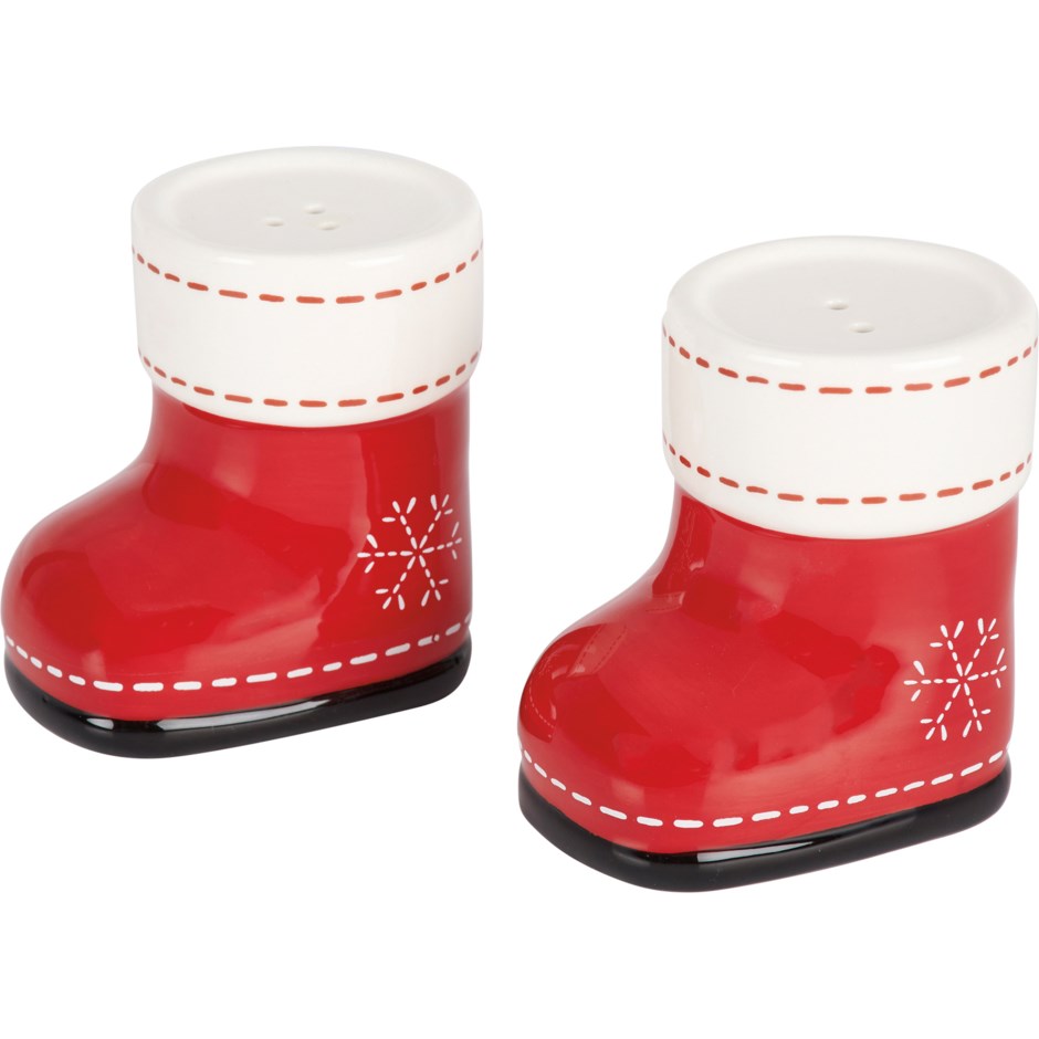 SALT & PEPPER SET - RED BOOTS
