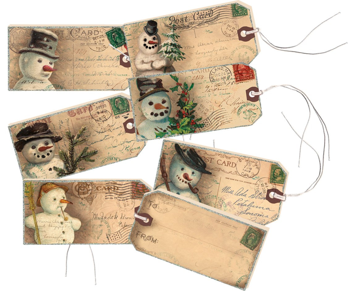 GIFT TAG SET - VINTAGE FROSTY