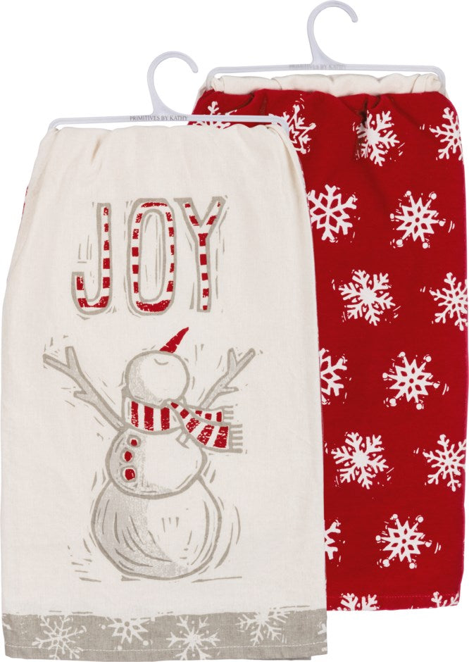 DISH TOWEL SET - JOY SNOWMAN