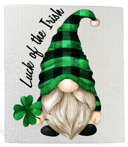 St Patricks Day Gnome Lucky Kitchen SWEDISH DISH CLOTHS