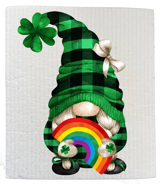 St Patricks Day Gnome Rainbow Kitchen SWEDISH DISH CLOTHS