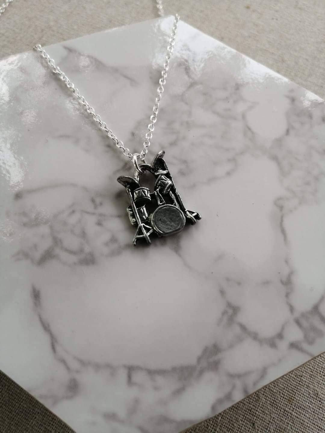 Drums Music Charm Necklace