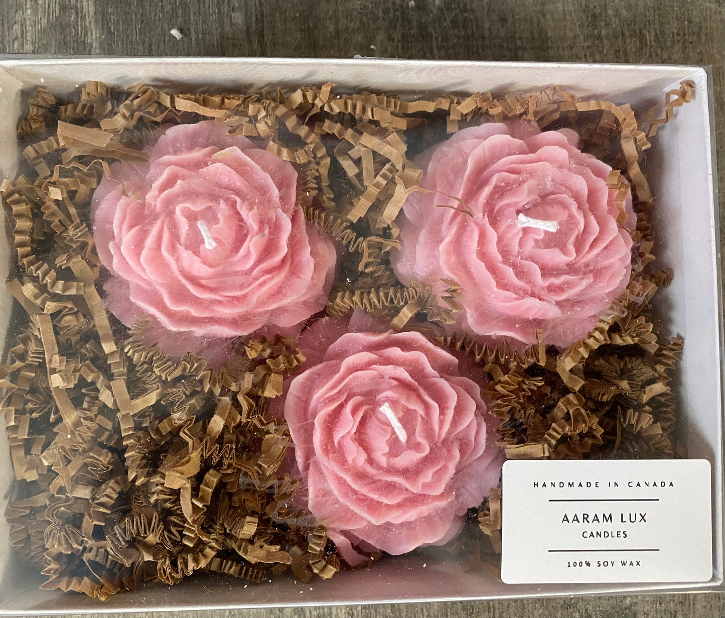 Pack of 3 Flower Candle | Soy wax | Home Decor | Gifts | Decorative