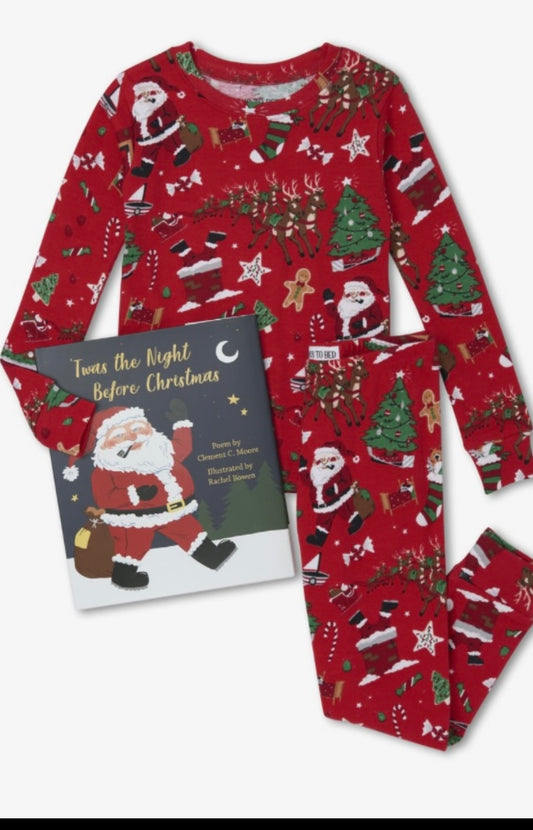 Twas the Night Before Christmas Book and Pajama Set