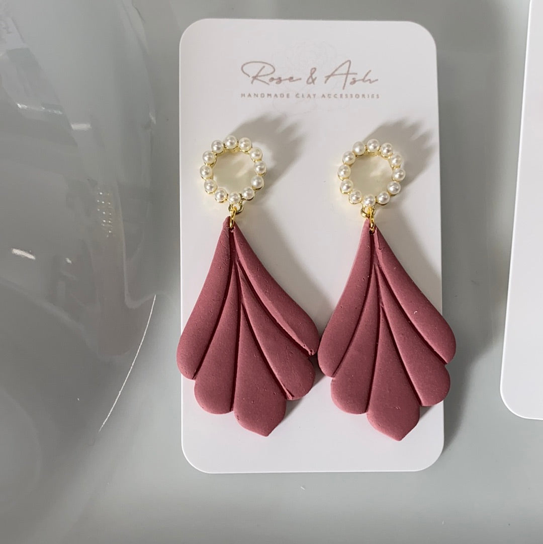 Dangling Earrings with pearl accents