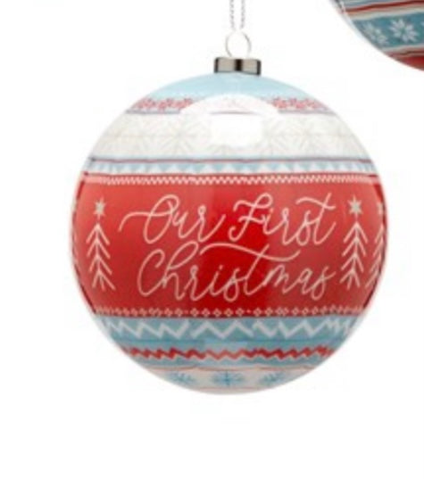 Ball Ornaments with Sentiment, 6 Assorted