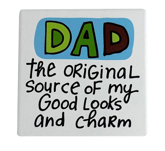 Dad Original Charm Coaster