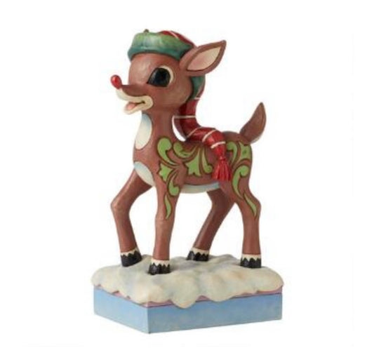 Rudolph in Long Hat Jim Shore