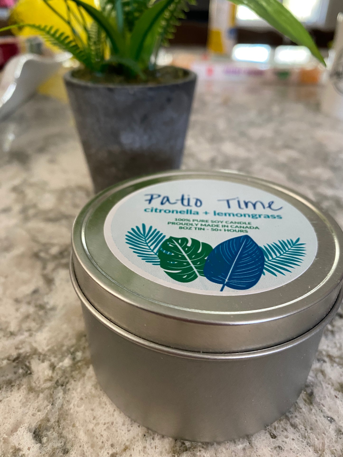 Patio Time, 8 Ounce, Citronella and Lemongrass Tin