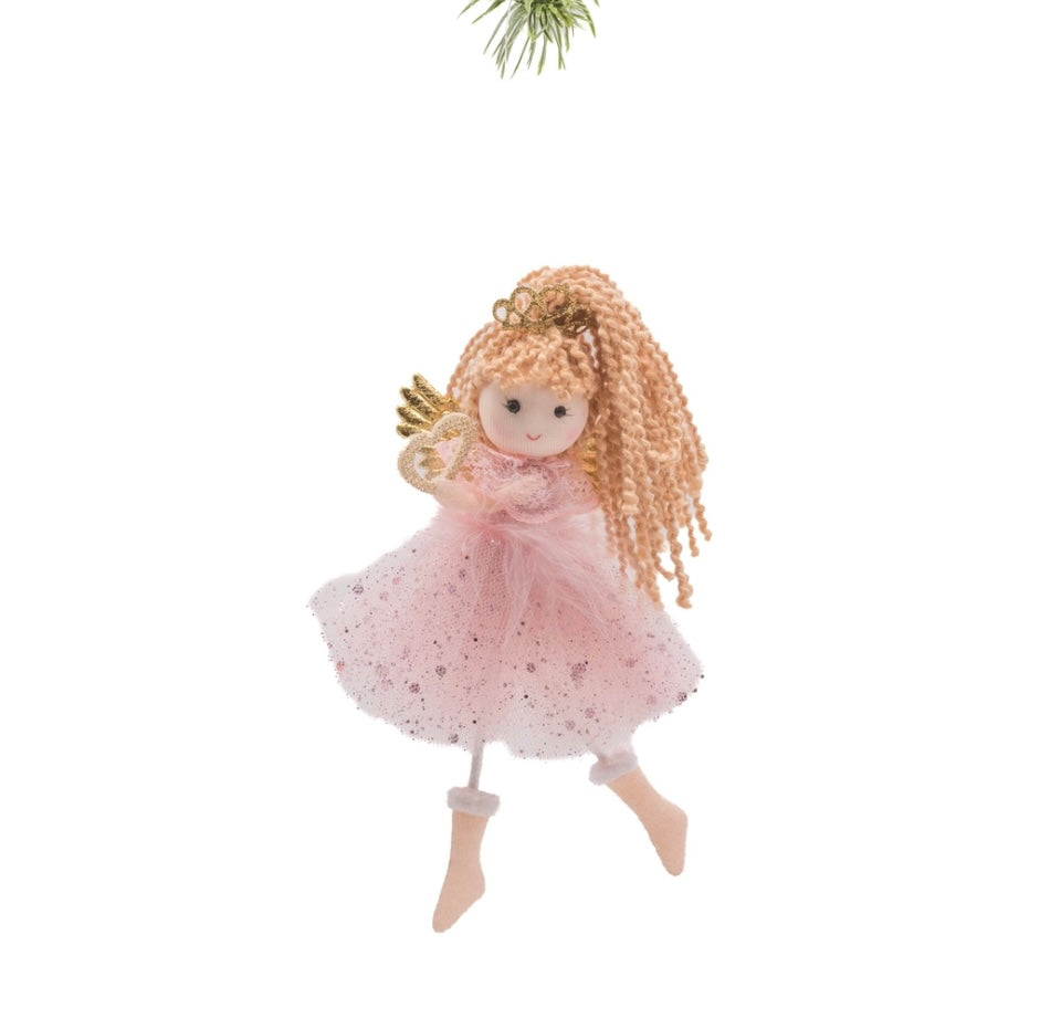 Pink Hanging Prancing Cherub