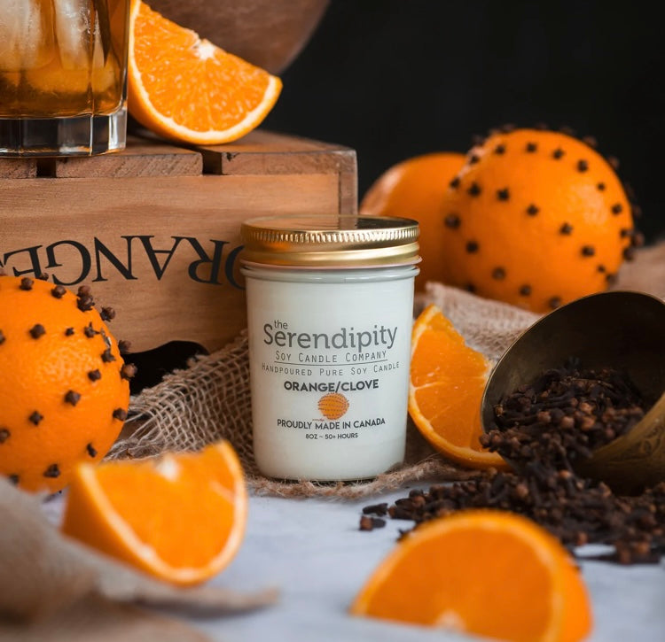 Orange and Clove, 8 Ounce Soy Candle