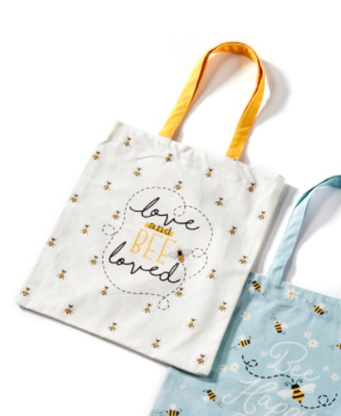 Cotton Tote Bag, 2 Assorted