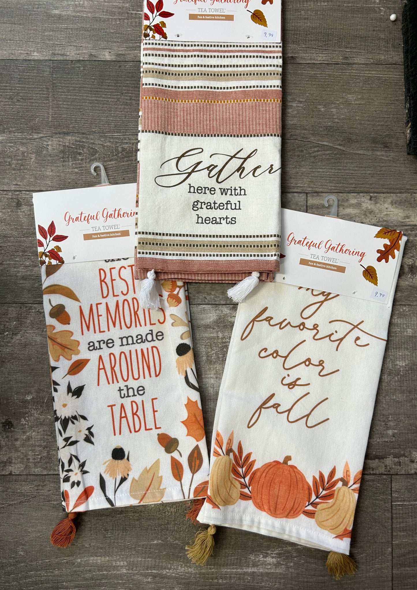 Harvest Tea Towels, 3 Assorted