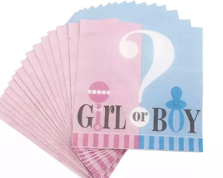 Gender Reveal Napkins