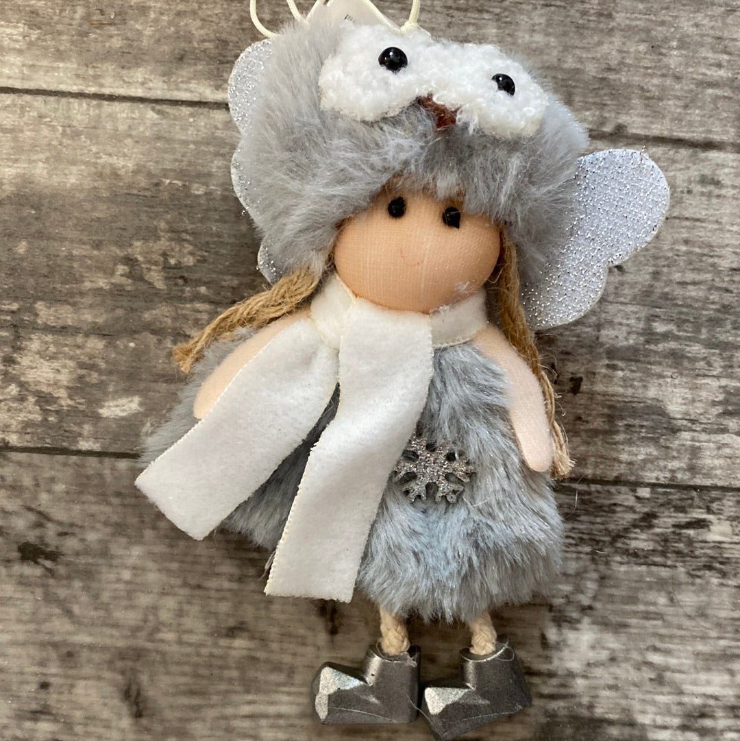 Plush Angel Ornaments, 2 Assorted