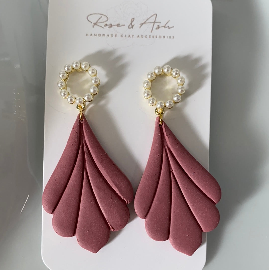 Dangling Earrings with pearl accents