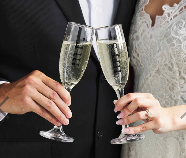 Mr. & Mrs. Flute Glasses