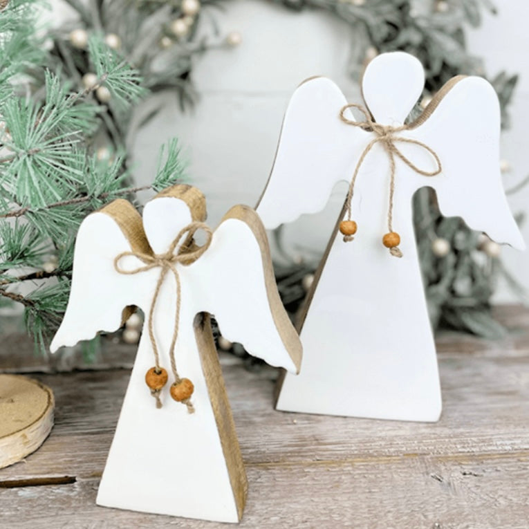 Wooden Angel, 2 Assorted
