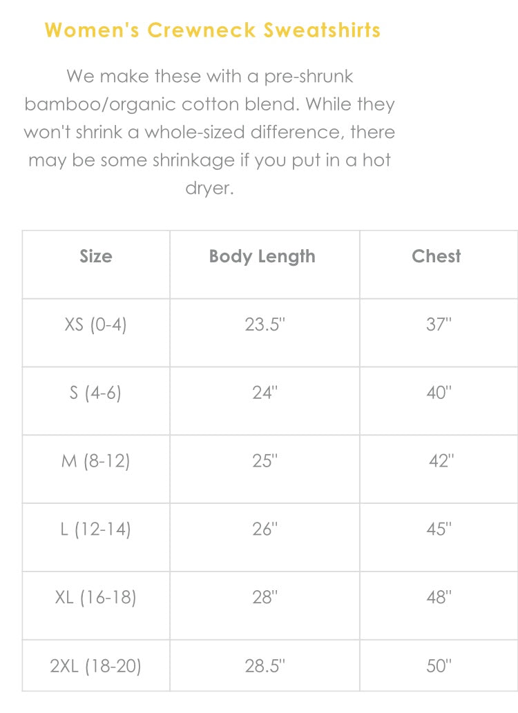 Women's Beach Sweatshirts, Bamboo Organic Cotton