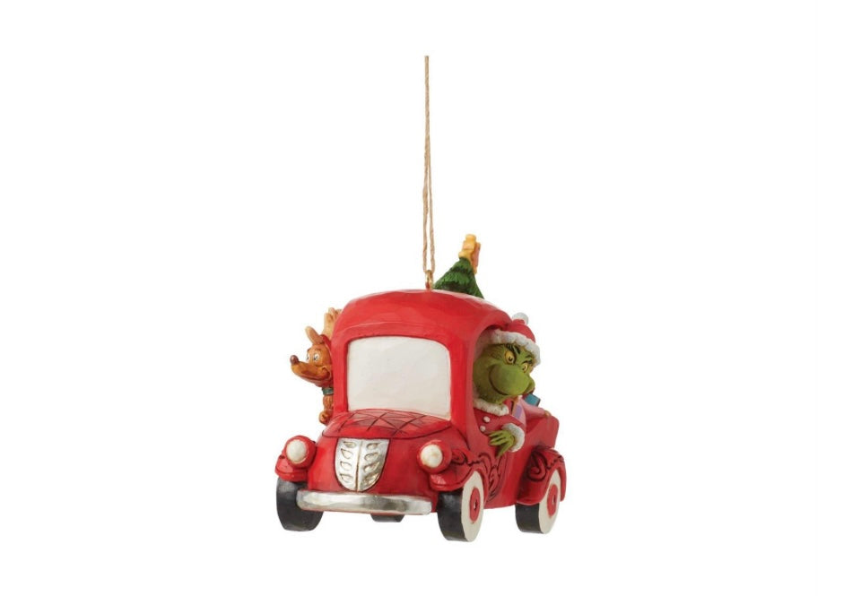 Grinch in Red Truck Ornament