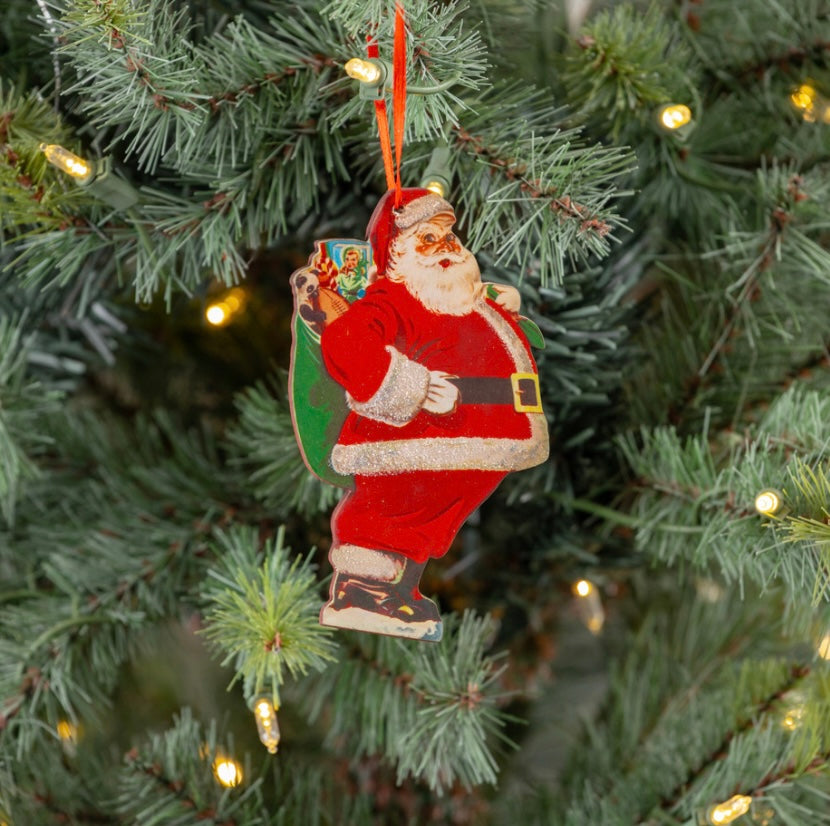 5" JOLLY SANTA W/ GREEN BAG