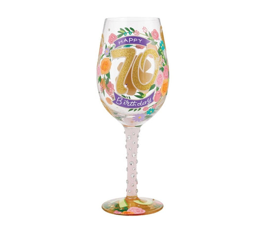 Wine Glass, Happy 70th Birthday