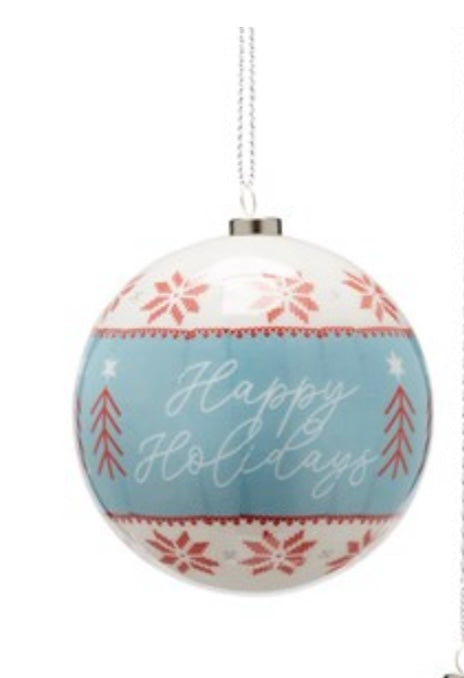 Ball Ornaments with Sentiment, 6 Assorted