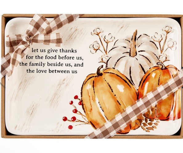 Thanksgiving Platter with Sentiment