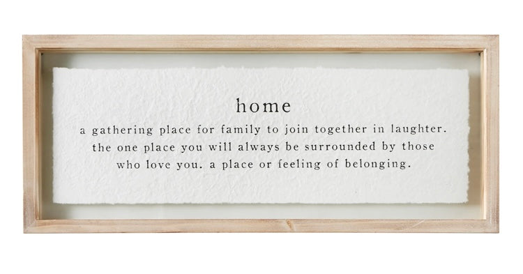 Home Definition Framed Wall Art