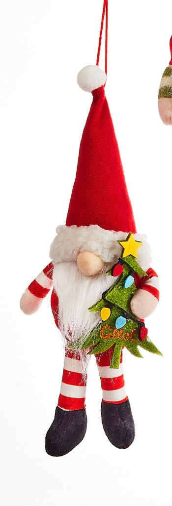 Fabric Hanging Gnome Ornaments with Sentiment