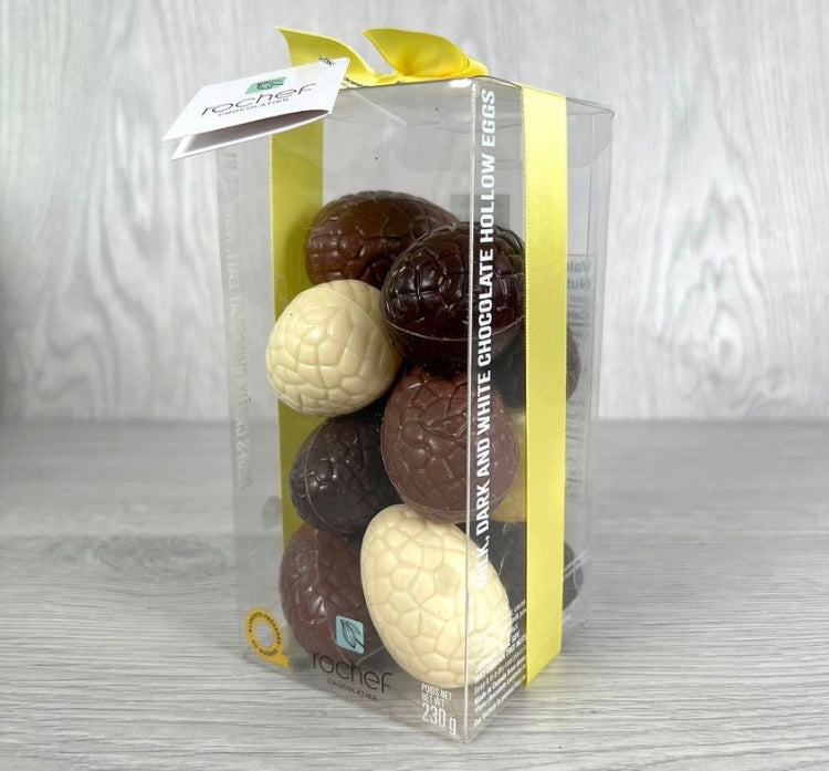 Dozen Chocolate Eggs: Mix of Milk, Dark and White Chocolate