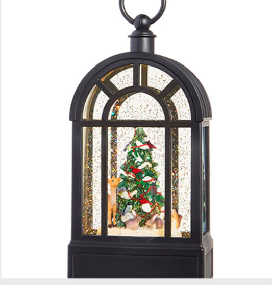 Forest Animal and Tree Lighted Water Greenhouse, 10.25 Inches