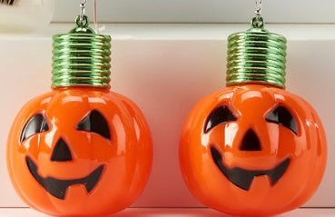 LED Jack O Lantern Earrings