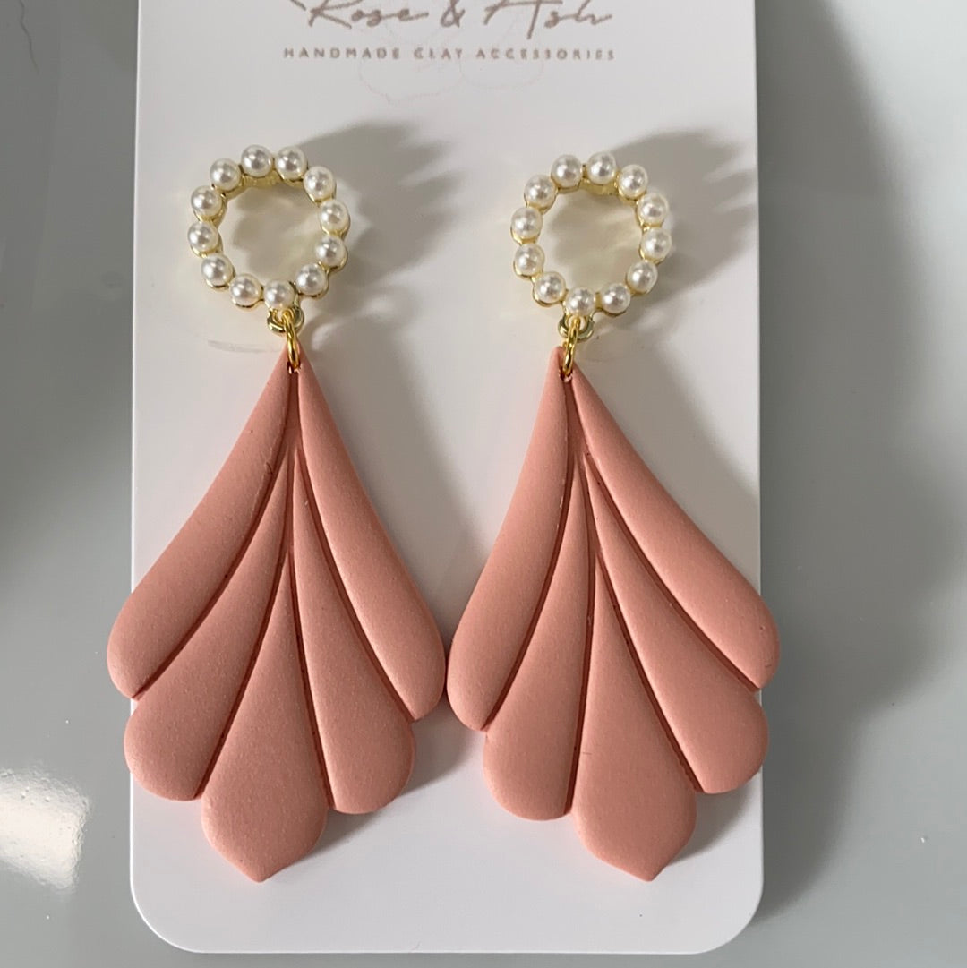 Dangling Earrings with pearl accents