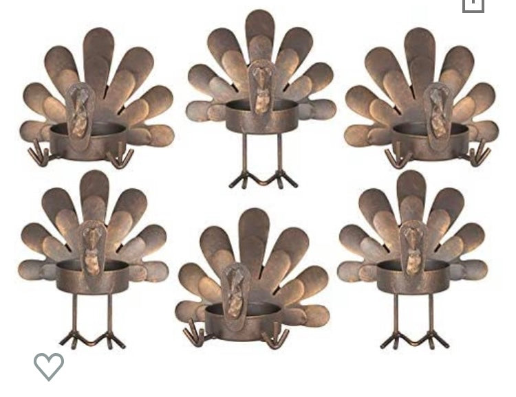 Turkey Tea Lights, Set of 6