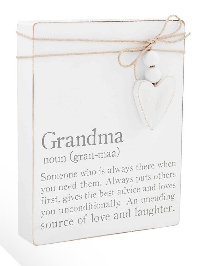 Mud Pie, Grandma Defintion Wall Plaque