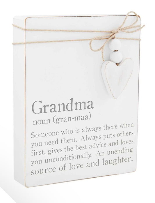 Mud Pie, Grandma Defintion Wall Plaque