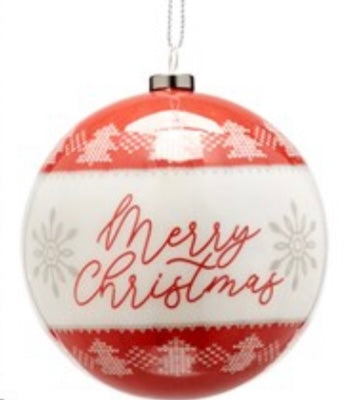 Ball Ornaments with Sentiment, 6 Assorted