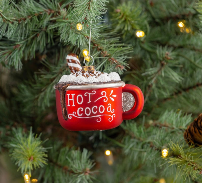 3.5" RED HOT COCOA MUG ORNAMENT