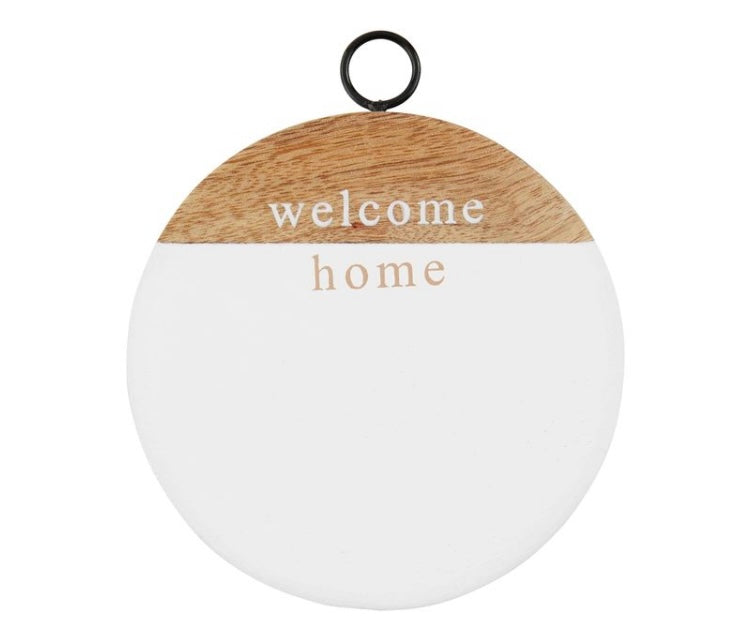 Happy Wood Coaster Set, Set of Four with Holder