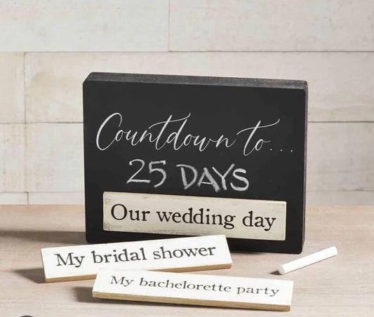 Mud Pie Wedding Countdown Block Set