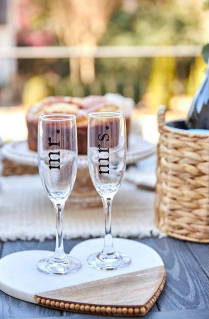 Mr. & Mrs. Flute Glasses