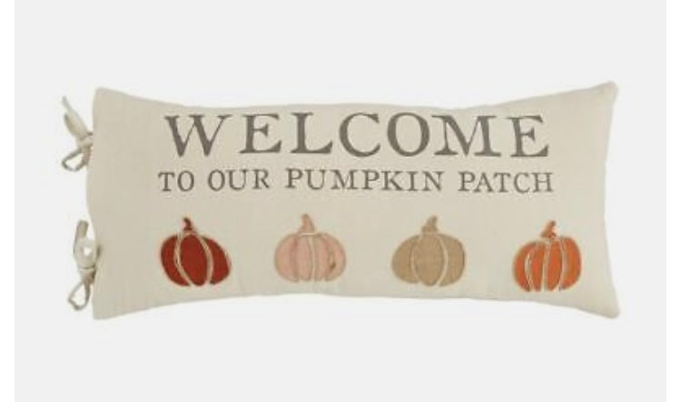 Pumpkin Patch Pillow by Mud Pie